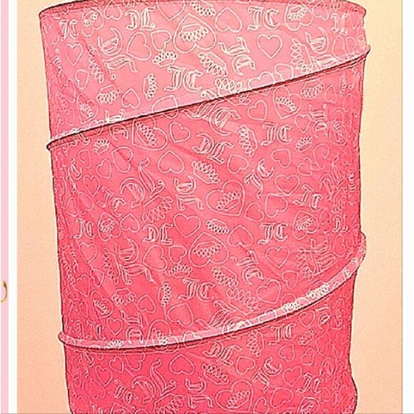 Juicy Couture Home JC Crown & Heart Logo Collapsible Pop-Up Hamper - Picture 2 of 5